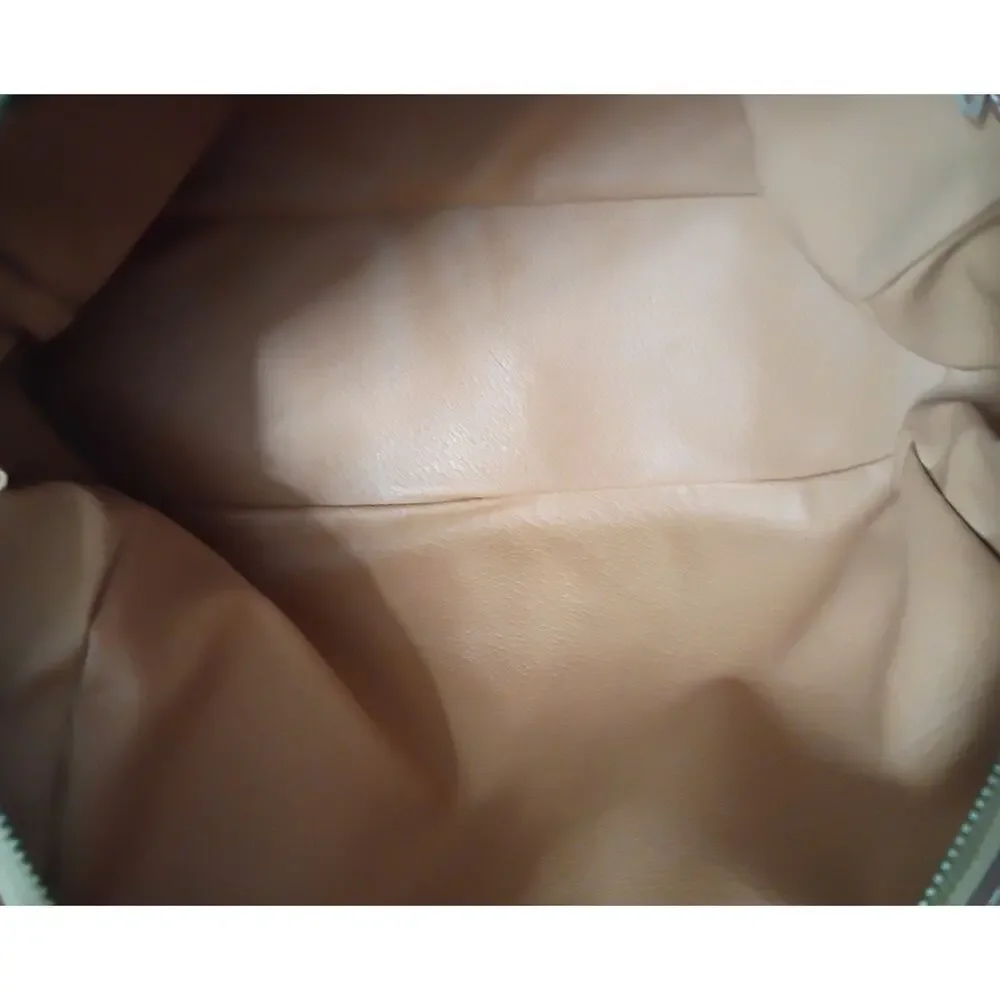 CELINE Vintage Brown Macadam Pattern Triomphe Dome Satchel w/ Dust Bag - EUC